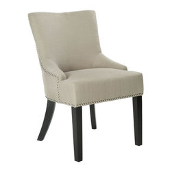 Lotus Antique Gold Cotton/Linen Side Chair (Set of 2) - Living Room Chairs