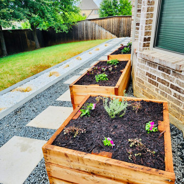 Side Yard Transformation with Custom Cedar Planter Boxes