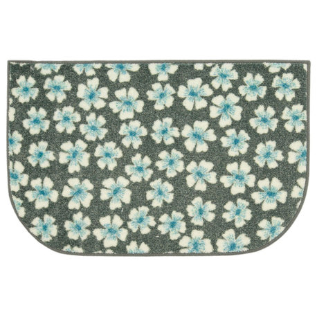 Mohawk Home Simple Floral Aqua 1' 8" x 2' 6" Kitchen Mat