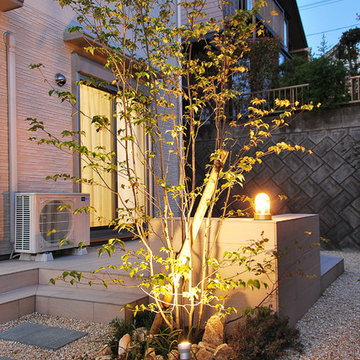 夜も使えるお庭　ロータスデザイン　広島県 個人邸