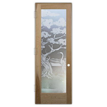 Interior Prehung Door or Interior Slab Door - Bonsai Egret - Hickory - 28" x...