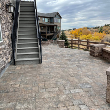 Front yard renovation - Interlocking paver patio