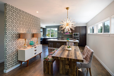 Dining room - modern dining room idea in Austin