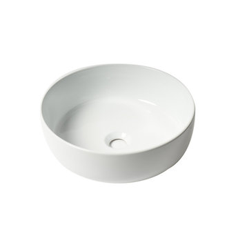 ALFI brand ABC907-W White 15" Round Above Mount Ceramic Sink