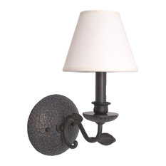 Bronze Wall Sconce With Fabric Shade
