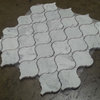 Carrara White Marble Arabesque Mosaic Tile, 12"x12" Sheet