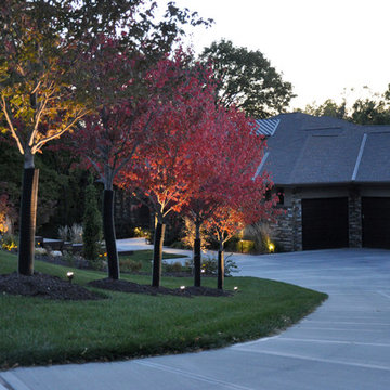 Modern Hillside Entry and Sculpture Garden