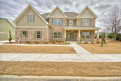 Inspiration for a large modern exterior home remodel in Birmingham