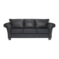 Natuzzi Editions Transitional Leather Sofa B682 - Sofas