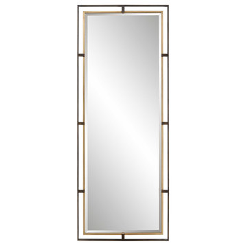 Carrizo Tall Bronze & Gold Mirror