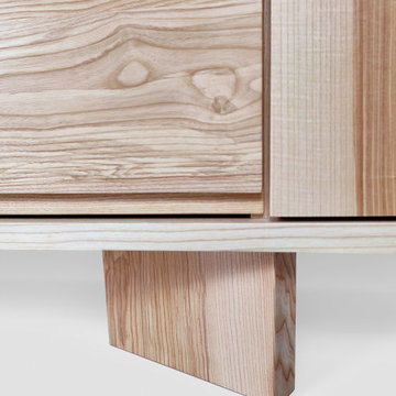 Contemporary style sideboard with six drawers