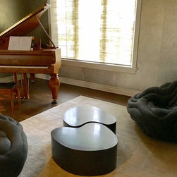 Sculpted Steel Coffee Tables - Coffee And Accent Tables