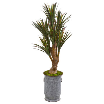 52" Yucca Artificial Tree in Planter, UV Resistant, Indoor/Outdoor