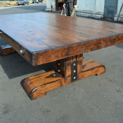 Reclaimed & New Custom Dining Table Tops - Table Tops And Bases