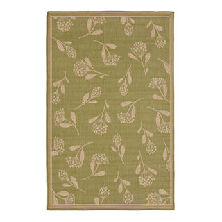 Liora Manne Terrace Summer Flower Indoor/Outdoor Rug Green, 7'10
