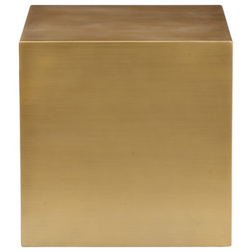 Spencer Brass Side Table, 16"x16"