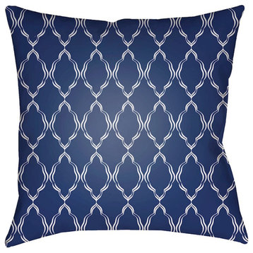 Lattice by Surya Poly Fill Pillow, Blue, 18' x 18'