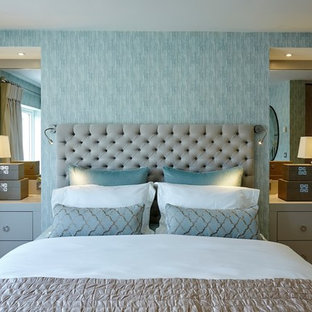 Schlafzimmer Mit Blauer Wandfarbe In Dublin Ideen Design