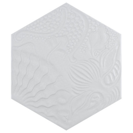 Gaudi Lux Hex White Porcelain Floor and Wall Tile
