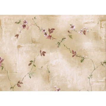 Modern Non-Woven Wallpaper For Accent Wall - Floral Wallpaper KA23634, Roll
