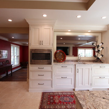 Bar Sink under Pass Through to Family Room