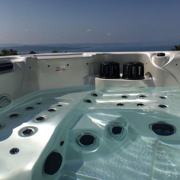 Mini piscina idromassaggio Fayber Fiji Particolare getti e lounge
