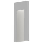 Sonneman - Inset Tall LED Sconce, Textured White - Beautifully executed forms of sculptural presence and simplicity that are equally at home inside or out.