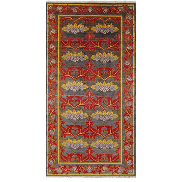 6'x12' William Morris Hand Knotted Wool Rug, Q1688