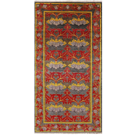 6'x12' William Morris Hand Knotted Wool Rug, Q1688