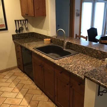 Keystone Ski Area Condo Refaced original Oak Cabinets with Rustic Alder