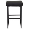 Milo Backless Black Faux Leather Counter Barstools - Set of 2