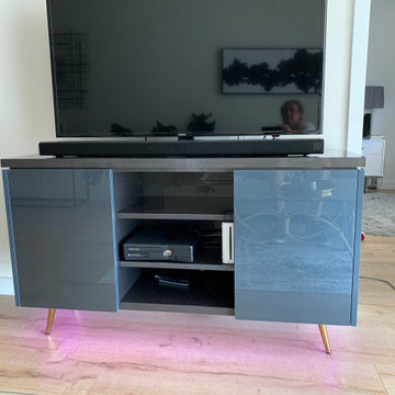 Modern Miami Style TV Console.