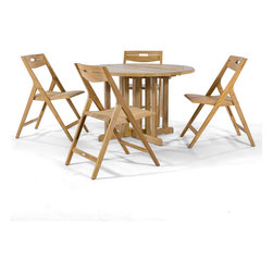 Surf Barbuda Folding Set For 4 - 70474 - Outdoor Dining Sets