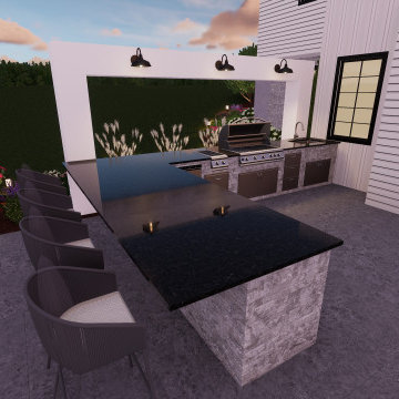 Multi-Level Backyard Living Space