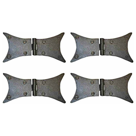 Cast Iron Butterfly Hinge Black Rustproof 180 Degree