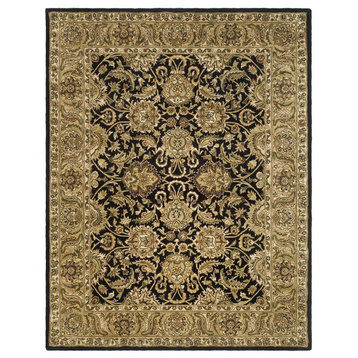 Safavieh Classic Collection CL252 Rug, Black/Gold, 9'6"x13'6"