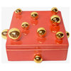 Tuscan ND Dolfi 7.25x7.25" Square Box with Gold Orbs