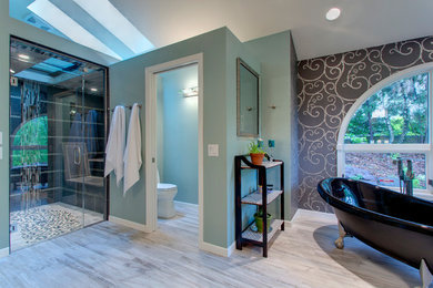 Example of a transitional bathroom design in Other
