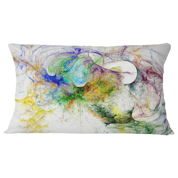 Wings of Angels Purple Abstract Throw Pillow, 12"x20"
