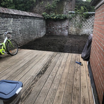 Le jardin pendant les travaux