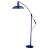 12" Oldage LED Industrial Floor Lamp, Cobalt Blue
