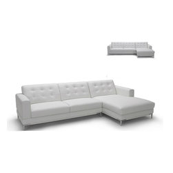 1365 Leather Sectional Sofa with Right Chaise - Sectional Sofas