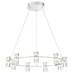 Eurofase - Netto 9-Light Chandelier in Chrome - This 9-Light Chandelier From Eurofase Comes In A Chrome Finish.This Light Uses An Integrated LedDry Rated. Can Be Used In Dry Environments Like Living Rooms Or Bedrooms.  This light requires 9 ,  Watt Bulbs (Not Included) UL Certified.