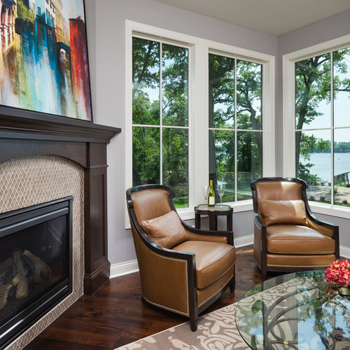 Wintergarten mit gefliestem Kaminsims Ideen, Design & Bilder | Houzz