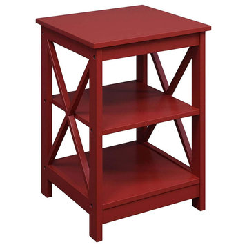Cranberry Red Nightstand Beside Table