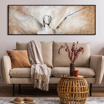 Abstract living room wall art on canvas in frame "Beauty"