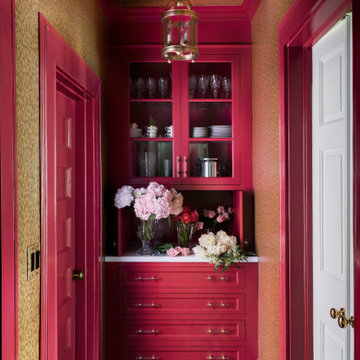 Elegant Kitchen With a Bold Hutch