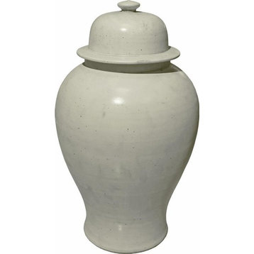 Temple Jar Vase Colors May Vary Matte White Glaze Variable Ceramic