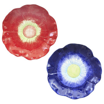 Tabletop Flower Shaped Plate Dolomite Dessert Appetizer Dish A6958 Brights