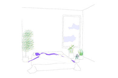 Inspiration for a contemporary bedroom remodel in Other